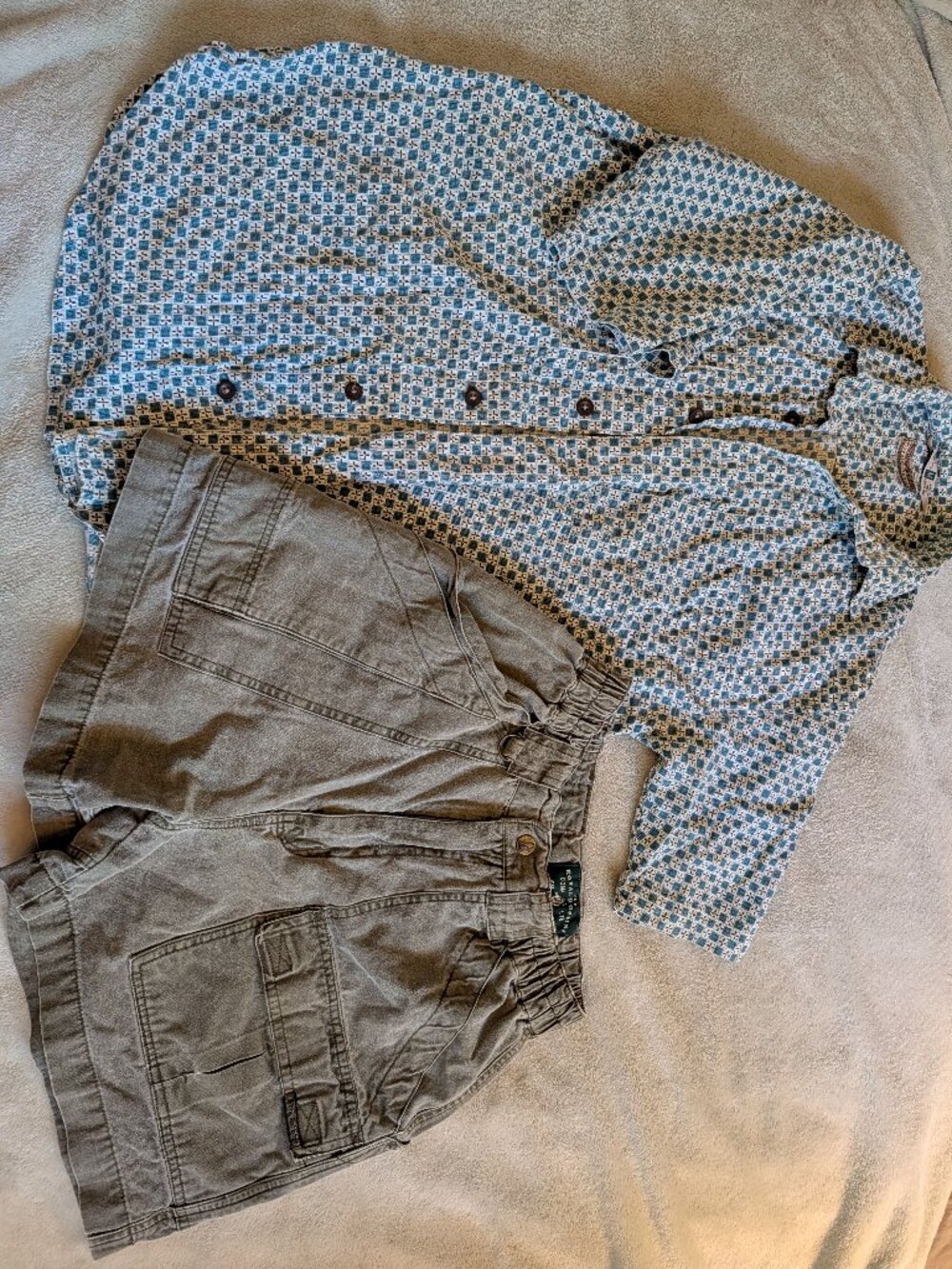 WOMEN'S ROYAL ROBBINS SHORTS & SHIRT M Medium Size 10 Outdoors Hiking Vintage